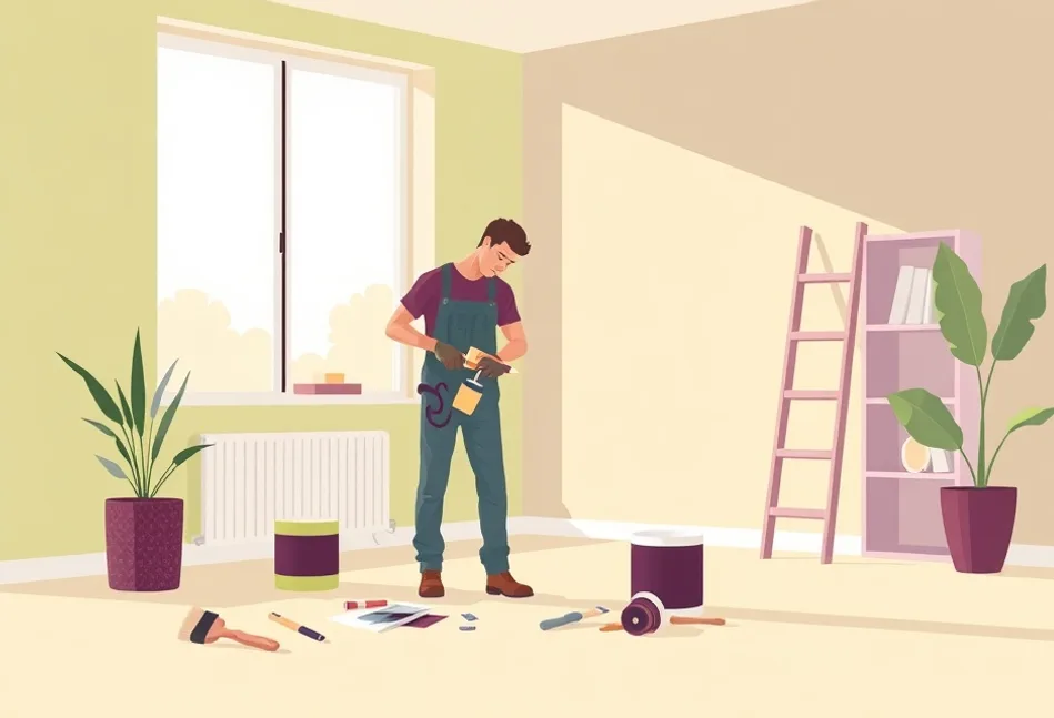 Intérieur rénové après travaux de peinture à Boulogne-sur-Mer